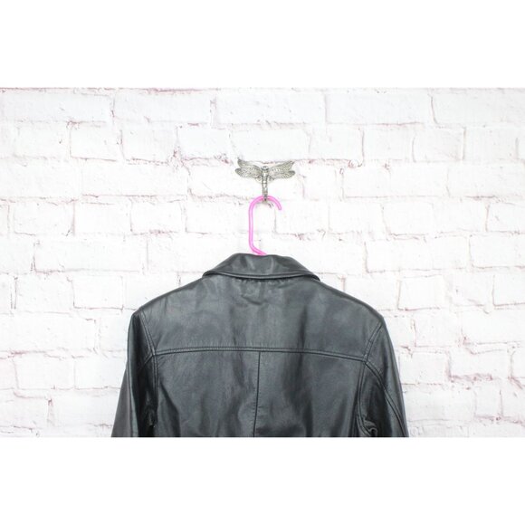 Pelle Studio Black Soft Leather Full Zipper Jacket Zip Size M - Picture 4 of 11